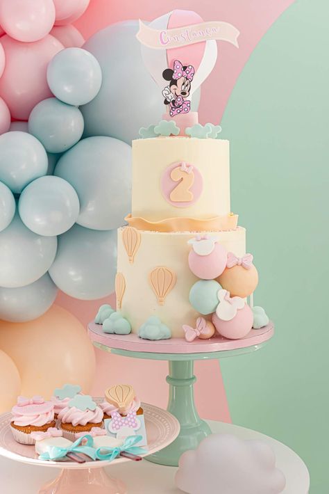 Mickey Mouse Birthday Pastel Colors, Minnie Mouse Birthday Party Ideas Pastel Colors, Muted Minnie Mouse Party, Aesthetic Minnie Mouse Party, Minnie Mouse Pastel Party, Retro Minnie Mouse Party, Pastel Minnie Mouse Party, Two Years Birthday Ideas, Groovy Minnie Mouse Party