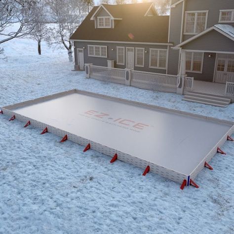 EZ ICE Backyard Ice Rink Kit #backpack, #ice, #skate Backyard Hockey Rink, Backyard Ice Rink, Backyard Rink, Ice Hockey Rink, Outdoor Rink, Ice Skating Rink, Hockey Season, Skating Rink, Ice Rink