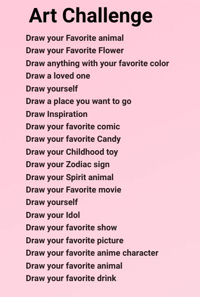 7 Days Art Challenge, 20 Days Drawing Challenge, 30 Art Challenge, 1 Week Art Challenge, 20 Day Art Challenge, 20 Day Drawing Challenge, One Color Drawing Challenge, 100 Art Challenge, 30 Day Art Challenge For Beginners