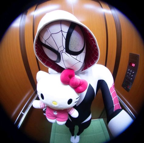 Hello Kitty Doll, Spiderman Girl, Helloween Wallpaper, Images Hello Kitty, Spiderman Pictures, Image Swag, Spider Girl, Hello Kitty Art, Spider Gwen