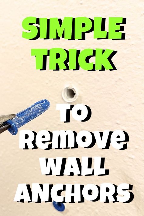 This video will show you how to remove plastic wall anchors from drywall. How To Remove Wall Anchors, Cheap Paneling, Drywall Diy, Removing Wall, Removing A Wall, Stucco Fireplace, Remove Wall, Drywall Anchor, House Repair