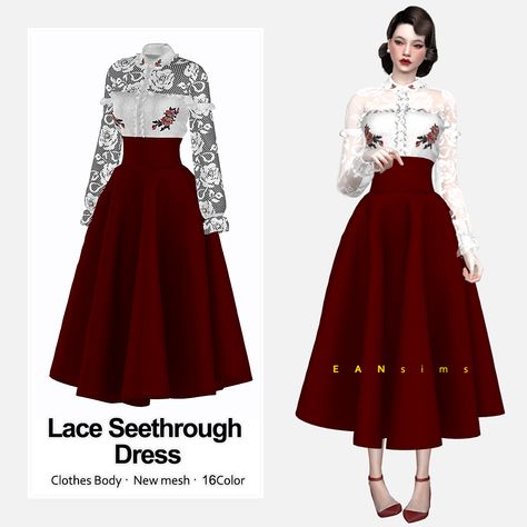 Sims 4 Lace Seethrough Dress - The Sims Book Retro Sims 4 Cc Clothes, Sims 4 Cc Vintage Dress, Sims 4 Cc Female Clothing Dress, Sims 4 Mods Clothes Female, Sims 4 Cc Old Fashioned Clothes, Sims 4 Cc Latina Clothes, Sims Four Cc Clothes, Sims 4 Cc Robes, Sims 4 Coquette Clothes