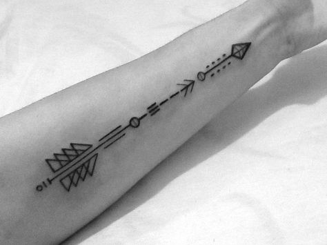 geometric arrow tattoos | Arrow Geometric Tattoo | Polynesian & Black Tattoos An Arrow Tattoo, Meaning Of Arrow Tattoo, Geometric Arrow Tattoo, Geometric Arrow, Geometric Tattoo Design, Парные Тату, Arrow Tattoo, Arrow Tattoos, An Arrow