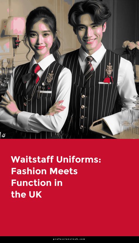 In the bustling world of UK hospitality, waitstaff uniforms seamlessly blend fashion and function. These ensembles aren't merely fabric; they're a statement, an emblem of professionalism. As servers navigate crowded dining spaces, their attire becomes a silent communicator, reflecting the establishment's identity. The significance lies not only in aesthetic appeal but also in practicality; aprons with clever pockets, sleek designs that enhance mobility. Functionality is paramount – garments must withstand the demands of a dynamic environment. In this realm, where service is an art, uniforms embody the harmony between style and utility. So, whether it's a quaint tearoom or a trendy bistro, the waitstaff's attire is a canvas, where . . . Waitstaff Uniform, English Countryside Aesthetic, Marriage Therapy, Hospitality Uniform, Vintage Revival, In Aesthetic, Scottish Tartans, About Uk, Sleek Design