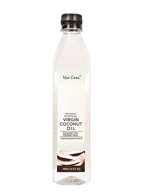 Maxcare Virgin Coconut Oil (Cold Pressed) 500ML Dal Tadka, Coco Oil, Best Coconut Oil, Green Cardamom, Coconut Oil For Acne, Honey Brand, Bottle Designs, Cow Ghee, Prevent Hair Fall