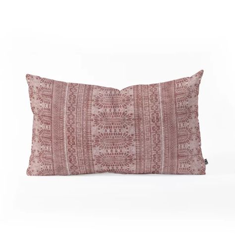 Pink Lumbar Pillow, Red And White Pattern, Muted Red, Boho Furniture, Rectangular Pillow Cover, Geometric Throw Pillows, Deny Designs, Velvet Throw Pillows, Cotton Throw Pillow