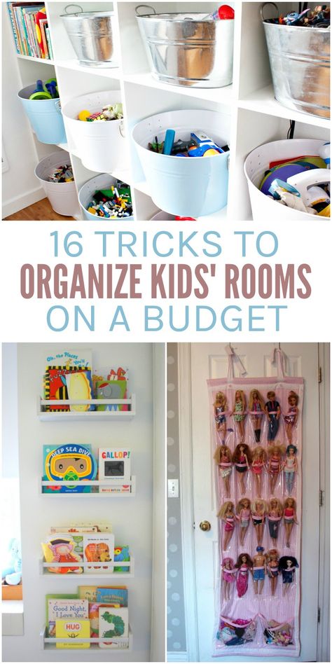 16 Tricks to Organize Kid Rooms on a Budget Shoe Organization Diy, Toy Room Organization, Kids Bedroom Organization, Small Kids Room, Kids Toy Organization, Kids Rooms Diy, Kid Rooms, Playroom Organization, Kids Room Organization