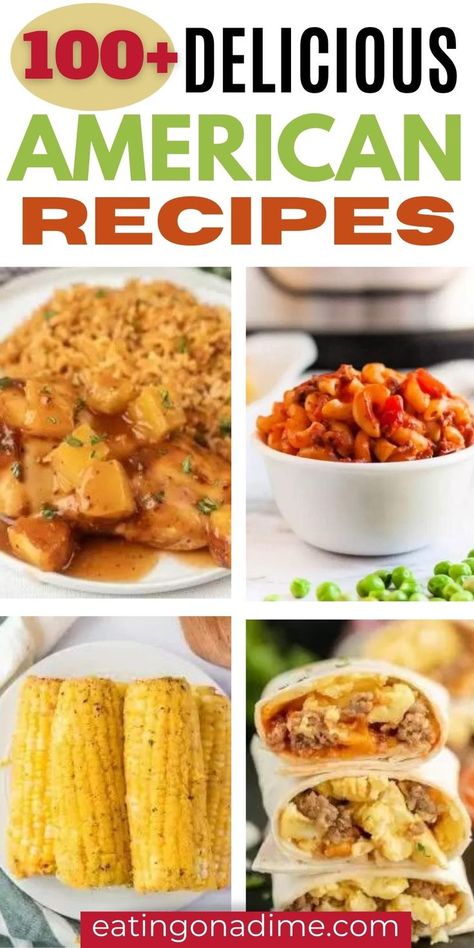 American Lunch Recipes, American Home Cooked Meals, American Food Dinner Ideas, American Classic Recipes, All American Meals, Command Cooking Recipes, American Dishes Classic, American Meals Traditional, All American Recipes