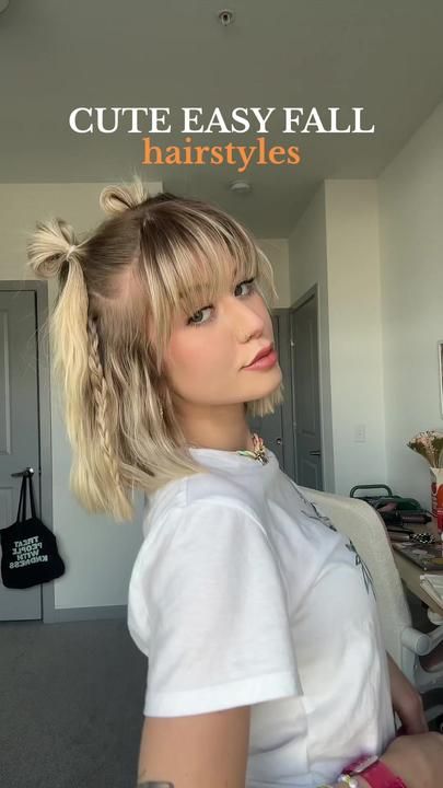 Hairstyles For Short Hair With Fringe, Full Fringe Hairstyles Shoulder Length, Cute Hairstyles For A Bob, Short Hair W Bangs Hairstyles, Style Short Bangs, Short Fall Hairstyles, Elegant Hairstyles For Short Hair, Coachella Hairstyles, Modelling Ideas