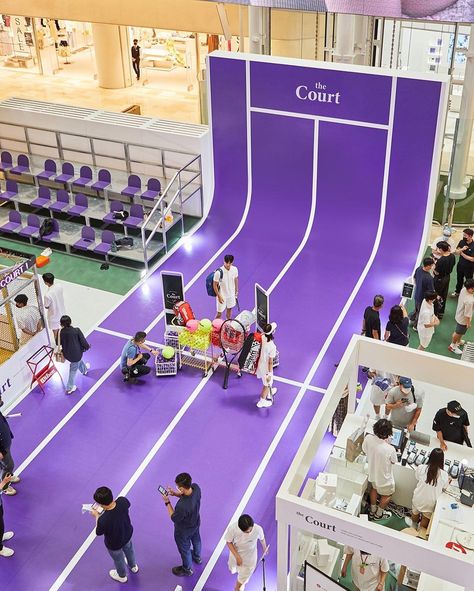 Activation Games, Sports Exhibition, Tennis Court Design, Olympic Theme Party, Waiting Room Design, Olympic Theme, Brand Activations, Beauty Games, Event Exhibition