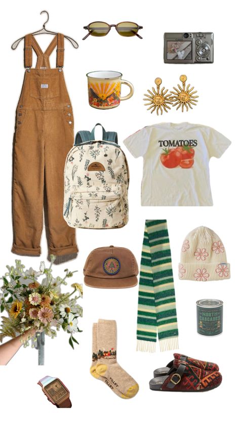 Granola girl camping aesthetic cool girl outfit inspiration idea Granola Fashion Outfits, Cute Granola Outfits, Granola Fashion, Granola Girl Aesthetic Outfits, Artsy Style Outfits, Cool Girl Outfit, Girl Camping, Granola Outfits, Granola Girl Aesthetic