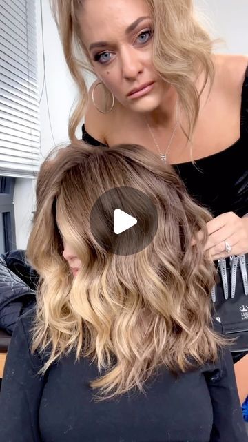 406K views · 9.9K likes | Ashlee Norman on Instagram: "More BTS from my recent trip to Germany 🇩🇪 for @schwarzkopfpro Formulas ⬇️ 

Transitioning a “Traditional Highlight” to a “Balayage” look using Interlocking Triangles like a Zipper 🤐

Technique: #paintinablanket 🤓

Step 1 : Isolate the Blonde you want to keep using conditioner or a Gentle lightener mixed with a low volume developer 

@schwarzkopfusa BlondeMe Precision Lightener 1:1.5 7vol

Step 2 : Add back a Base Color and Low-Light 

@schwarzkopfusa Vibrance 6-16 & 7-4 Roots and 7-4 & 8-64 Mids-Ends 

Step 3 : Gloss ( No Shadow Root Required !!! ) 

@schwarzkopfusa Vibrance 9-4 & 9.5-4 

Treatment 💦 @k18hair 

Want to learn the whole process? Comment below for links to In-Person with Guided-Hands-on or Online Education ⬇️ 

2024 Dark Roots And Light Ends, How To Add Volume To Hair Roots, Balayage Technique Step By Step, Shadow Roots, Root Shadow, Trip To Germany, Blonde Ends, Balayage Technique, Shadow Root