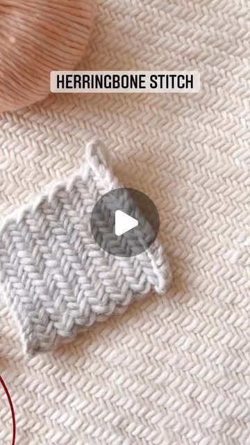 We Are Knitters 🐑✌️ | How to knit the Herringbone Stitch 💗 by @macimille_ with our Petite Wool #skylovers | Looks difficult but this stitch is pretty easy t... | Instagram Herringbone Stitch Knitting, Herringbone Knit, Herringbone Stitch, How To Knit, Herringbone, Free Pattern, Wool, Knitting, Pattern