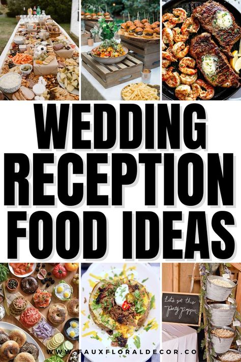 wedding reception food ideas Small Wedding Food Ideas, Reception Finger Foods, Finger Food Wedding Reception, Reception Food Station, Diy Wedding Reception Food, Wedding Reception Food Stations, Wedding Reception Appetizers, Outdoor Wedding Foods, Food Ideas On A Budget