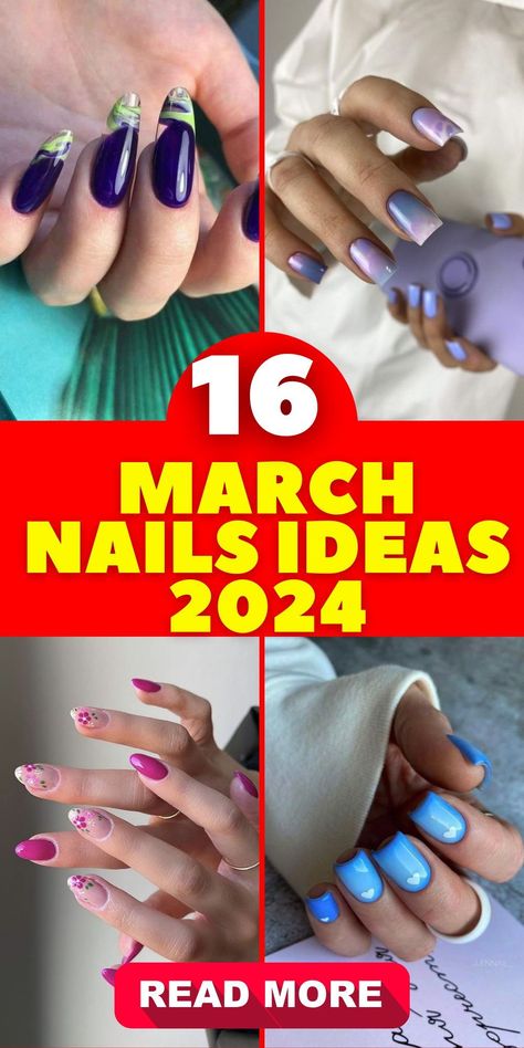 Welcome March 2024 with a burst of creativity on your nails. Our March nails ideas encompass a range of styles, from simple and cute to short and square. Explore a palette of colors including blue, pink, and green, all available in acrylic, gel, or dip powder. Unleash the fun and order your preferred nail designs now March Nails Ideas Short, Spring Nails 2024 Gel, March Nail Designs 2024, March Nail Designs Spring, Spring Powder Dipped Nails, Funky Nail Ideas Fun, March Short Nails, March Nails Ideas 2024, March Nails Ideas Simple