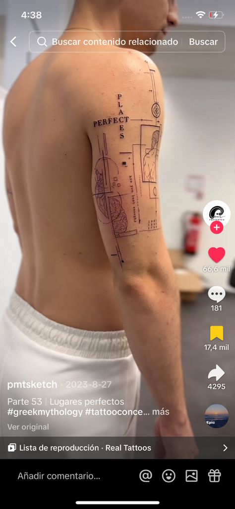 Line Tattoo Arm Men, Fine Line Men Tattoo, Mens Half Sleeve Tattoo Upper Arm, Tatuaje Ekg, Ikigai Tattoo, Geometric Forearm Tattoo, Half Sleeve Tattoo Upper Arm, Tattoo Trash, Small Forearm Tattoos