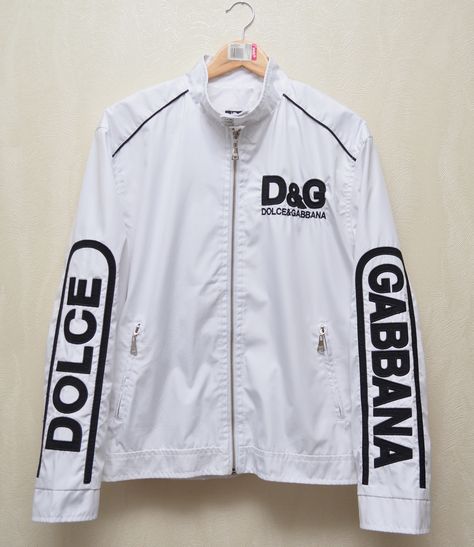 Dolce & Gabbana Vintage 90s Dolce & Gabbana Logo Jacket Size L RARE | Grailed Dolce And Gabbana Men, Vintage Dolce And Gabbana, Dolce Gabbana Jacket, Mens 90s, Walk In Wardrobe, Men's Outerwear, Dolce And Gabbana Man, Mens Outerwear, Vintage Men