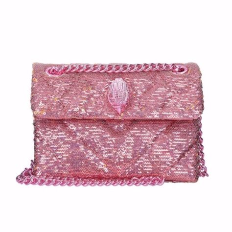 New Kurt Geiger London Sequins Mini Kensington Bag - New With Tags. Dust Bag Included. No Flaws - Color Pink - Crystal Eagle Head, Sequined, Chain Strap (Can Be Crossbody Or Shoulder Bag), Magnetic Closure, Logo Jacquard Lining, 1 Interior Slip Pocket - Outer 90% Pet, 10% Polyester. Trims 100% Polyurethane. Lining 100% Polyester Approximate Flat Measurements Width 7.5" Height 5.25" Depth 2" Smoke Free Same Day Or Next Business Day Shipping New To Poshmark? Use My Invite Code When You Sign Up For Tweed Bag, Barbie Core, Night Out Party, Handbag Essentials, Casual Date Night, Feminine Chic, Girly Bags, Eagle Head, Quilted Crossbody Bag