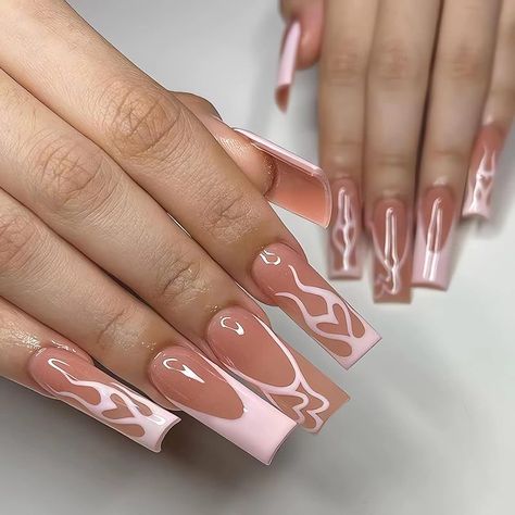 January Nails, February Nails, Coffin Press On Nails, Fake Nails With Glue, Ballerina Nails, Stick On Nails, Manicure Y Pedicure, False Nail, Artificial Nails