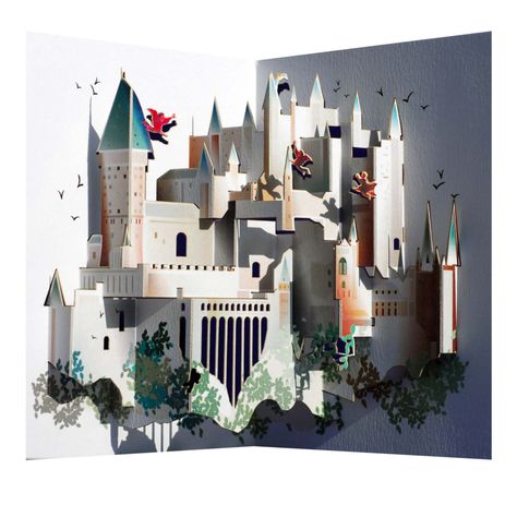 Harry Potter Hogwarts Castle -Amazing Pop-up Greeting Card Harry Potter Pop Up, Wizard Castle, Arte Pop Up, Harry Potter Castle, Harry Potter Cards, Harry Potter Hogwarts Castle, Pop Up 3d, Pop Up Card Templates, Fairy Castle