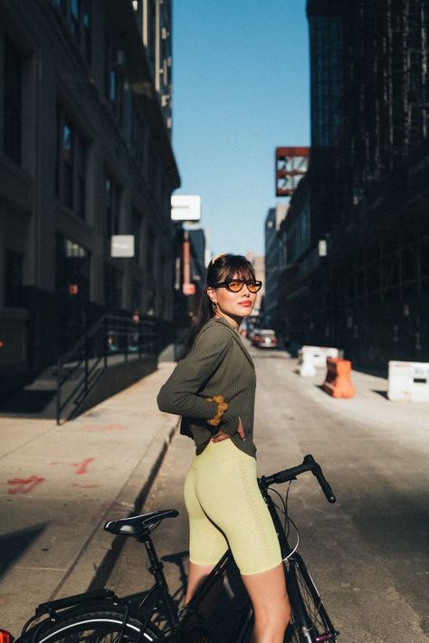 FP MOVEMENT ADVENTURE SHOP | Natalie Off Duty | Bloglovin’ Bicycle Lifestyle Photography, Riding Bike Aesthetic, Bicycle Photoshoot, Urban Bike Style, Bicycle Photo, Bike Outfit, Street Fashion Photoshoot, Bicycle Photography, Natalie Off Duty