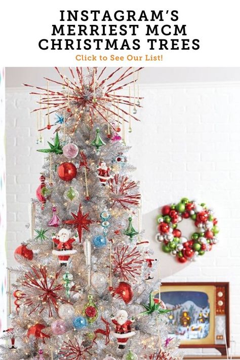 Raz Imports Christmas Trees, Raz Imports Christmas, Retro Christmas Decorations, Mid Century Modern Christmas, Retro Christmas Tree, Raz Imports, Vintage Inspired Christmas, Tree Themes, Christmas Tree Inspiration