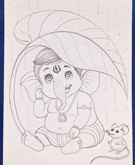 Ganpati Bappa 😍💞 . Follow 👉@rishikasharmaarts . #ganpatibappamorya #ganpati #ganeshchaturthi #ganpatidecoration #cuteganeshji #drawing #painting #art #easy #artistsoninstagram #viral #trending #reels #radhekrishna Drawing Of Ganpati Bappa, Ganpati Bappa Sketch Pencil, Ganpati Sketch Pencil, Ganpati Drawing Sketch, Ganpati Bappa Sketch, Cute Ganesha Drawing, Ganpati Drawing Easy, Ganpati Bappa Drawing, God Sketch