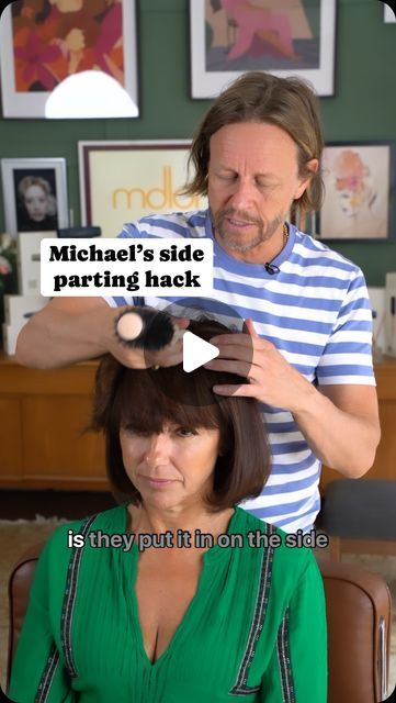 How To Make Hair Look Thicker And Fuller, How To Train Your Part Hair, Shorter Wedding Hair, Extensions On Short Hair Before And After, Short Hair Hacks Tips, How To Style A Side Part, How To Style A Middle Part, How To Make Your Hair Look Thicker, Hairstyles With Pins On Side