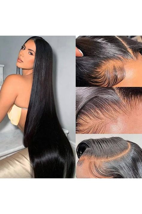 13x6 Straight Lace Front Wigs Human Hair Hair 200 Density HD Lace Frontal Wigs Human Hair Pre Plucked Bleached Knots Transparent Glueless Frontal Wigs Human Hair 26 Inch Hd Lace Frontal Wigs, Wig Colors, Wig Ideas, Hd Lace Frontal, Synthetic Lace Wigs, Beautiful Wigs, Lace Front Wigs Human Hair, Lace Frontal Wigs, Straight Lace Front Wigs