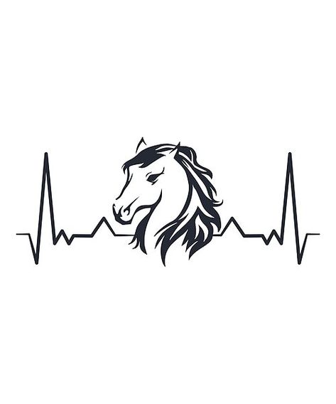 Heartbeat Art, Horse Heartbeat, Horse Tattoo Design, The Perfect Birthday, Fairy Drawings, Small Minds, Horse Tattoo, Horse Drawings, Horse Designs