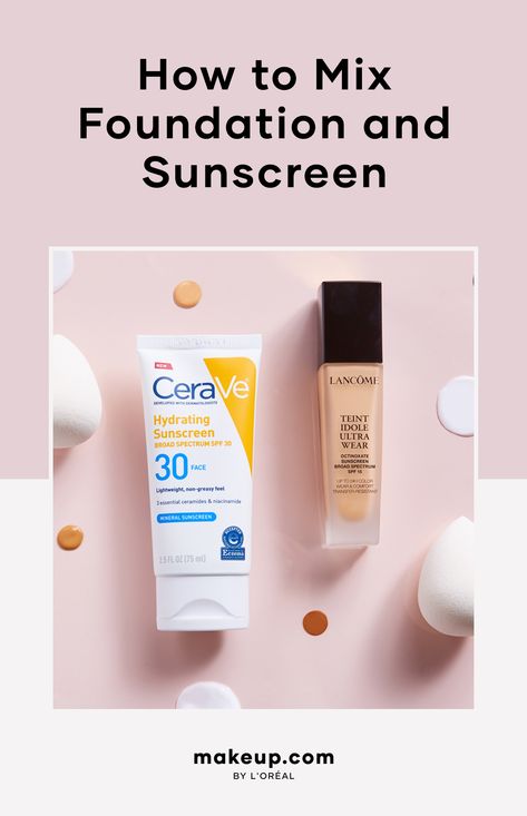 Should you mix or layer your sunscreen with your foundation? A dermatologist explains the right way to wear SPF with your makeup. #skin #skincare #skincaretips #skincarehelp #skincareadvice #makeup #makeuptips #makeupadvice #foundation #sunscreen #makeupprimer #makeuphowto #skincarehowto #spf Girlfriend Necklaces, Necklaces For Girlfriend, Sunscreen Foundation, Makeup Basics, Sunscreen Makeup, Spf Foundation, Clear Skin Naturally, Best Spf, Waterproof Foundation