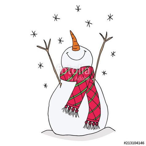 Simple Snowman Drawing, Reindeer Drawing Easy, Cute Christmas Drawings Easy, Christmas Card Drawing Ideas, Simple Christmas Drawings, Cute Snowmen Drawings, Christmas Card Drawing, Drawn Christmas Cards, Draw A Snowman