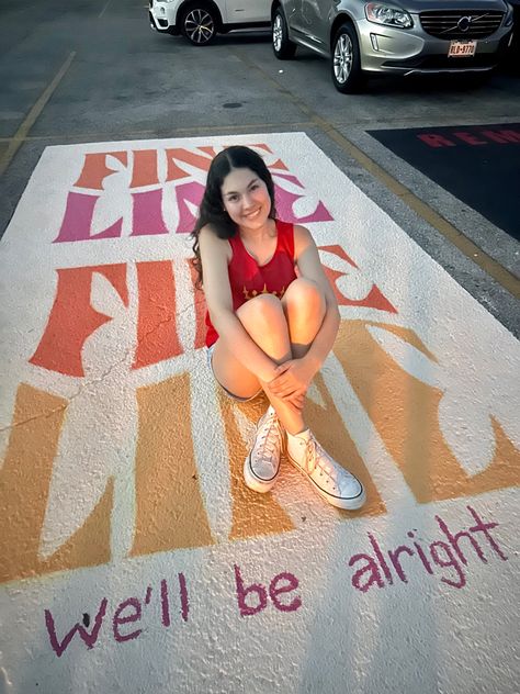 senior year painting spot inspiration Gilmore Girls Senior Parking Spot, Senior Parking Spaces Taylor Swift, Taylor Swift Senior Parking Spot, Senior Year Parking Spot Ideas, Senior Year Activities, Highschool Parking Spot Ideas, Senior Year Ideas, Senior Aesthetic, Senior Year Aesthetic