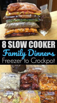 Crockpot Meal Prep, Freezer Dinners, Slow Cooker Freezer Meals, Freezer Friendly Meals, Freezable Meals, Freezer Meal Planning, Make Ahead Freezer Meals, Delicious Family Meals, Easy Freezer Meals