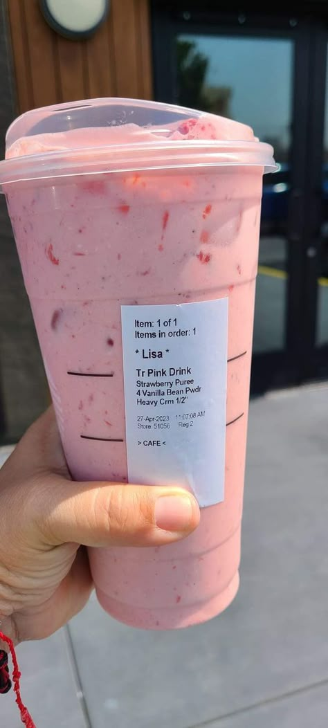 Yum Starbucks Drinks, Cute Starbucks Drinks To Order, Starbucks Drinks To Try Pink Drink, Birthday Drinks Starbucks, Best Drinks From Starbucks, Starbucks Drinks Creamy, Nails For Nyc Trip, Starbucks Drinks 2024, Starbucks Secret Menu Drinks Valentines Day