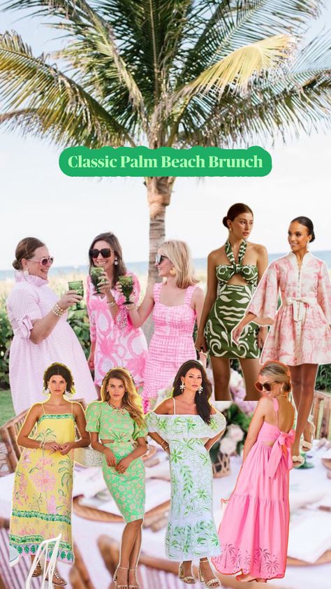 Palm Beach Fashion, Beach Brunch, Tropical Glam, Beach Bachelorette, West Palm Beach, Palm Springs, Palm Beach, Beach Outfit, Summer Outfits