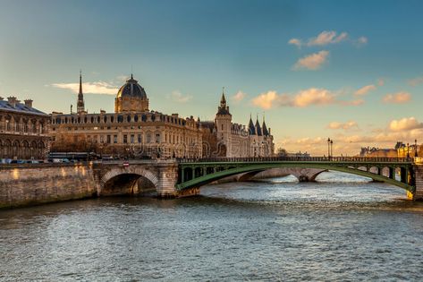 La Seine in Paris. View of Paris with rasing light. The river on the first plan , #spon, #Paris, #View, #La, #Seine, #river #ad The Seine Paris, River Seine Paris, River Seine, La Seine, Seine River, Paris Seine, France Wallpaper, Lions International, Paris View