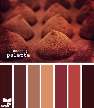 chocolate & carmel tones #color Livingroom? Design Seed, Wedding Color Combos, Ebook Design, Design Seeds, Cocoa Brown, Color Harmony, Reggio Emilia, Colour Board, Color Of Life