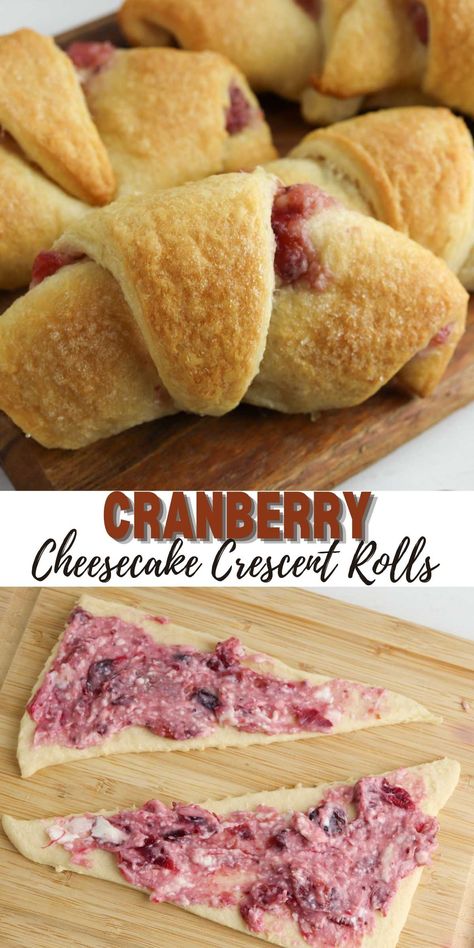 Cranberry Cheesecake Crescent Rolls | Dine Dream Discover Croissant Appetizers, Crescent Dough Sheet Recipes, Cheesecake Crescent Rolls, Pillsbury Crescent Recipes, Crescent Roll Recipes Dessert, Pillsbury Crescent Roll Recipes, Crescent Roll Appetizers, Crescent Roll Dessert, Crescent Roll Cheesecake