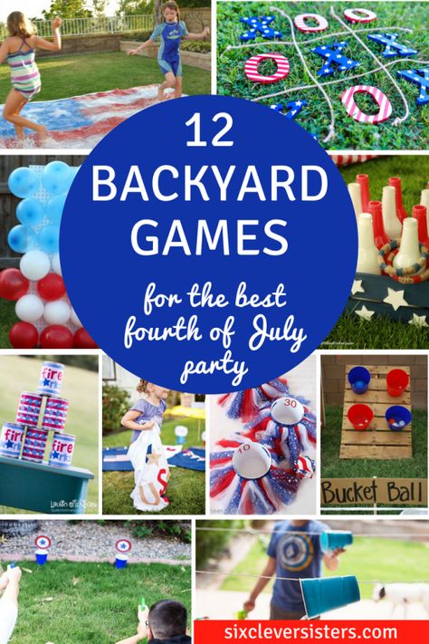 4th Of July Games, Outside Games, Fourth Of July Party, Backyard Activities, Party Fotos, Independance Day, Fourth Of July Food, Fourth Of July Decor, Yard Games