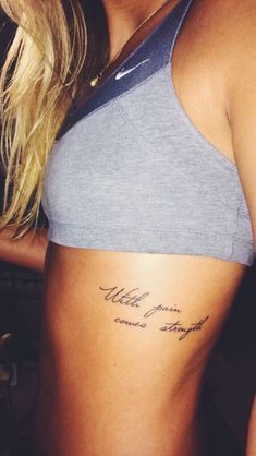 Womens Minimalist Tattoos, Athletic Tattoos, More Than Enough Tattoo, First Tattoo Ideas For Women Meaningful, Powerful Tattoos For Women Strength, Thigh Tattoo Quotes, Small Tattoo Placement, Tattoo Spots, Tattoo Dotwork