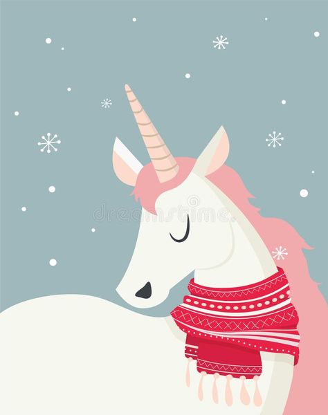 Season Craft, Unicorn Paint, Happy New Year Vector, Unicorn Christmas, Unicorn Drawing, Christmas Unicorn, Magical Unicorn, Father Christmas, Merry Christmas And Happy New Year