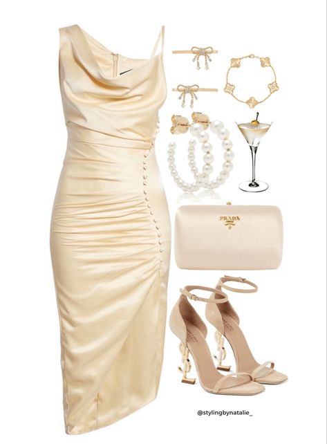 Chic Gold Satin Dress For Date Night, Chic Gold Draped Dress, Luxury Gold Midi Dress, Elegant Style, Chic Yellow Luxury Midi Dress, Chic Luxury Yellow Midi Dress, Gold Wedding Guest Dresses, Wedding Dress Guest, Dresses Classy Elegant, Lavish Alice Dress