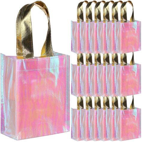 PRICES MAY VARY. Glitter Gift Bag Set: the package comes with 20 pieces reusable holographic bags, which are more serviceable than the paper bags and disposable metallic gift bags; These bags are not only a nice decoration, but a nice gift bag choice Medium Size Gift Bags: this iridescent bag is 6 x 3 x 8 inches/ 15.2 x 7.6 x 20 cm, lightweight and has an appropriate size, will not add too much weight for your gift packaging, and this reusable tote bag can be folded and stored easily, will not t Taylor Swift Birthday Party Ideas, Birthday Goodie Bags, Taylor Swift Birthday, Barbie Birthday Party, Reusable Gift Bags, 13th Birthday Parties, 9th Birthday Parties, Birthday Gift Bags, 10th Birthday Parties