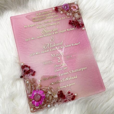 Resin Invitation Card, Resin Wedding Invitation, Makeup Brushes Guide, Resin Work, Resin Frame, Vintage Wedding Invitations, Wedding Invites, Resin Crafts, The Process