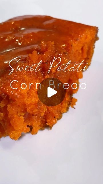 Sweet Potatoes Cornbread, Sweet Potato Cornbread Jiffy Easy Recipes, Sweet Potato Cornbread Jiffy, Sweet Potato Cornbread Recipes, Sweet Yams, Cornbread Dinner, Baked Candied Yams, Jiffy Recipes, Jiffy Cornbread Recipes