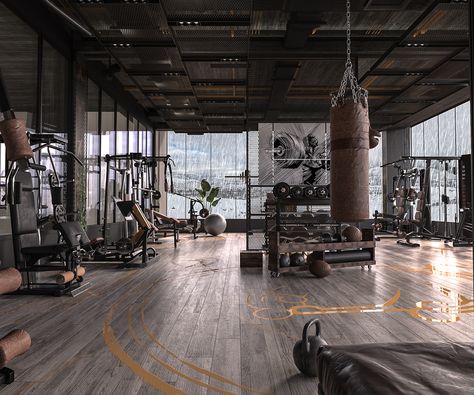 Ruang Gym, Dream Gym, Dream Home Gym, Gym Design Interior, Luxury Gym, Home Gym Garage, Gym Room At Home, Gym Interior, Home Gym Decor