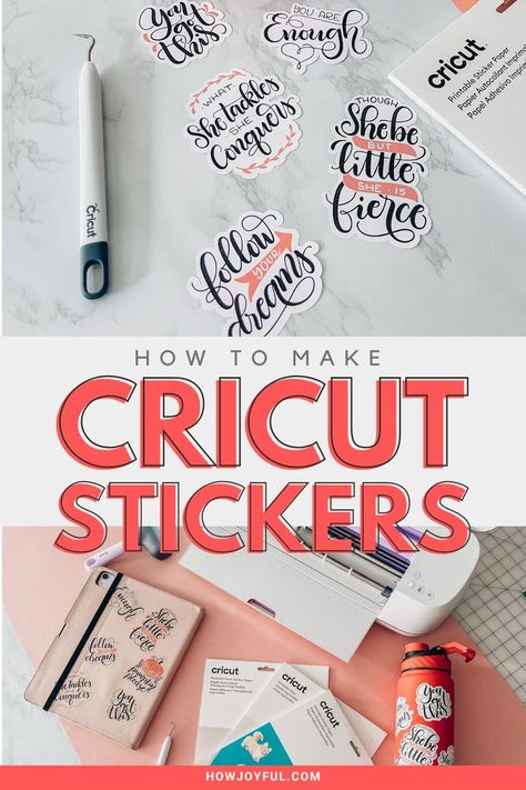 how to make stickers Stickers On The Cricut, Cricut Marketing Ideas, Printing Stickers With Cricut, How To Print Colored Images On Cricut, How To Make Iron On Patches With Cricut, How To Make Clear Stickers With Cricut, Diy Printable Stickers, How To Decorate Your Cricut Machine, Stickers Made With Cricut