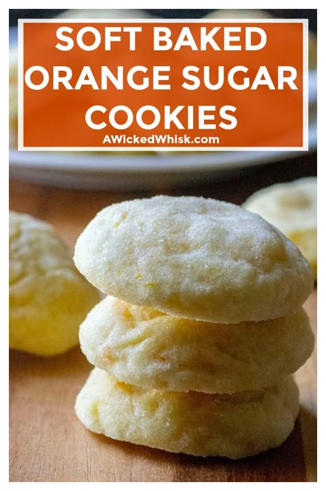 Soft Orange Cookies With Icing, Orange Zest Sugar Cookies, Orange Extract Recipes Baking, Easy Orange Cookies, Orange Flavored Cookies, Soft Orange Cookies, Orange Cookies Recipes, Orange Sugar Cookies, Simple Holiday Cookie Recipes