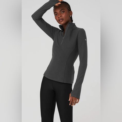 Fitted And Ready For Making Moves. The Alosoft ½ Zip Rapid Pullover, Made From Velvety Soft & Breathable Alosoft, Features Invisible Side Zip Pockets And Elevated Seams That Contour The Body For A Perfect Fit. Take It To The Pavement With Alo Performance Leggings. Performance Leggings, Back Women, Half Zip Pullover, Yoga Tops, Alo Yoga, Bra Women, Yoga Women, Long Sleeve Crop Top, Bra Tops